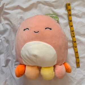 NWT Squishmallow 8" - "Summer the Octopus" Orange Yellow Plush Toy - KellyToy